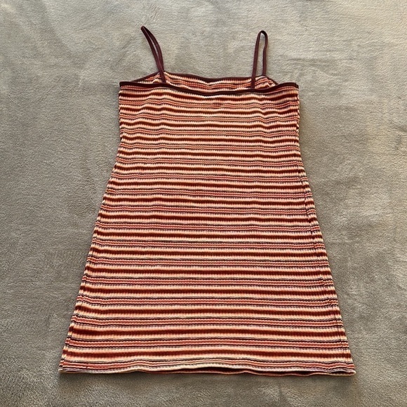 Topshop Striped Bodycon Mini Dress - Size 10 - Picture 6 of 6
